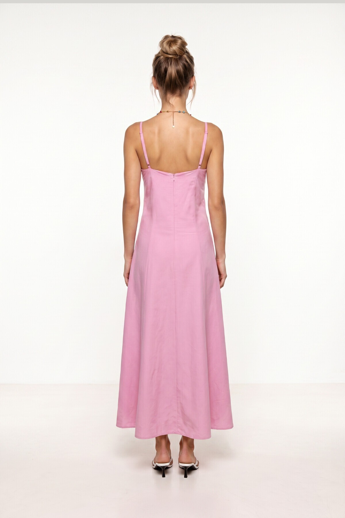 Askılı Basic Yazlık Elbise PEMBE LNT0043