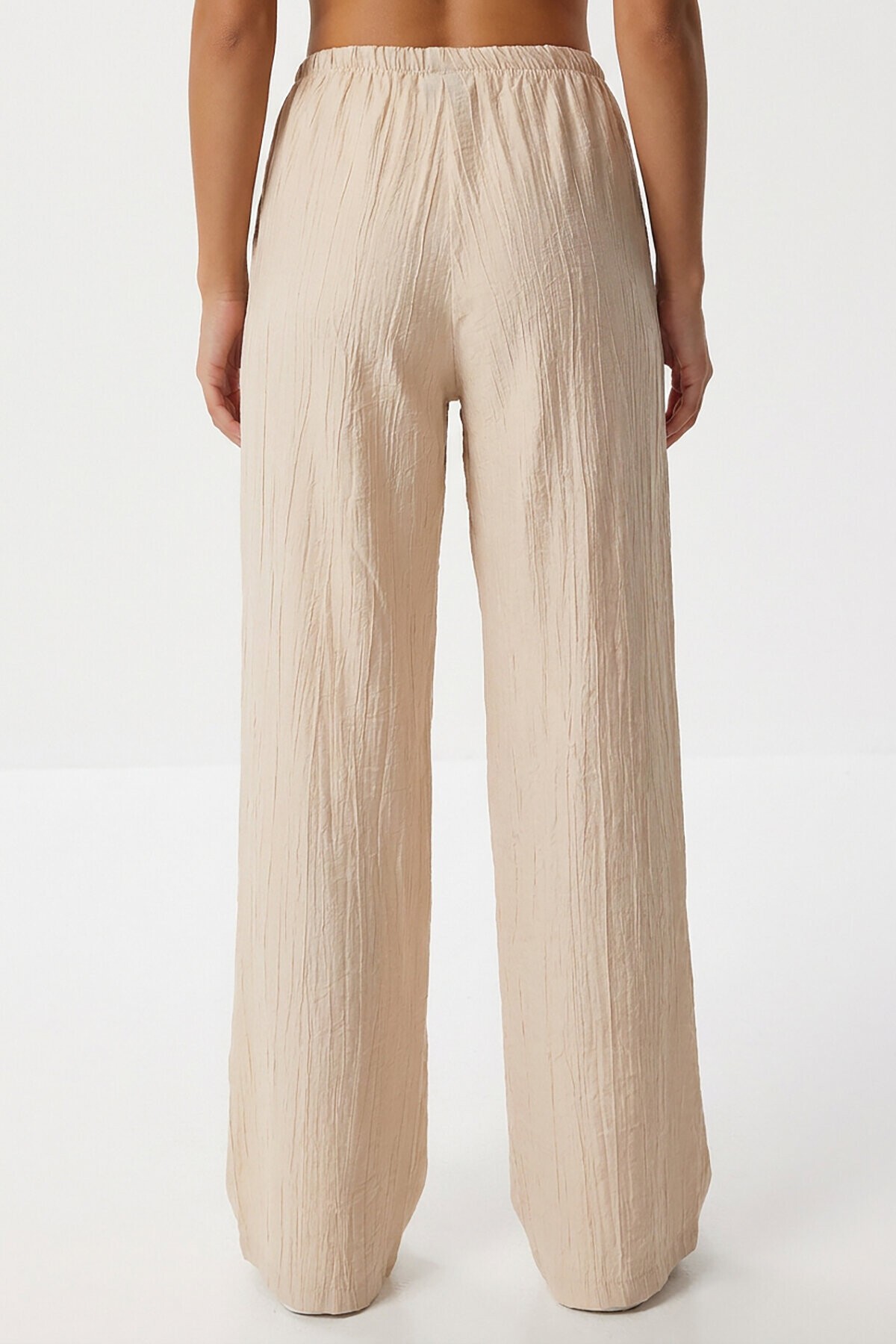 Cepli Geniş Paça Yazlık Pantolon TAŞ LUB0343