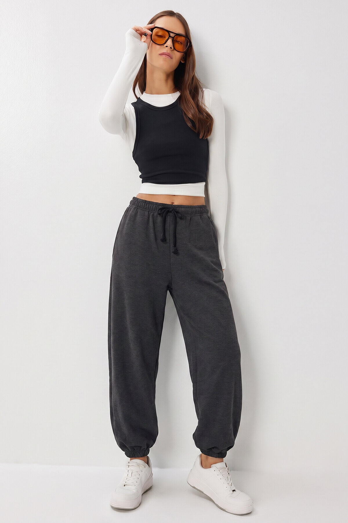 Cepli Modal Jogger Eşofman Altı ANTRASİT LUB0365