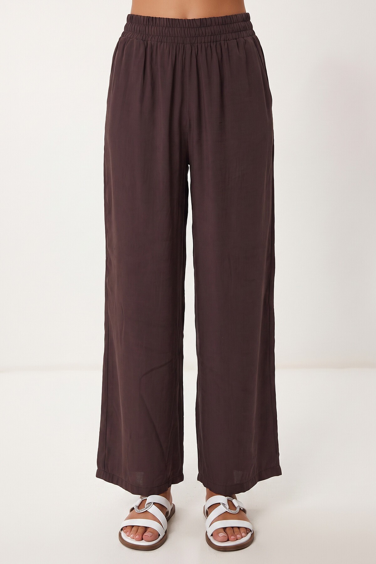 Modal Bluz Pantolon Takım KAHVERENGİ LMC0059