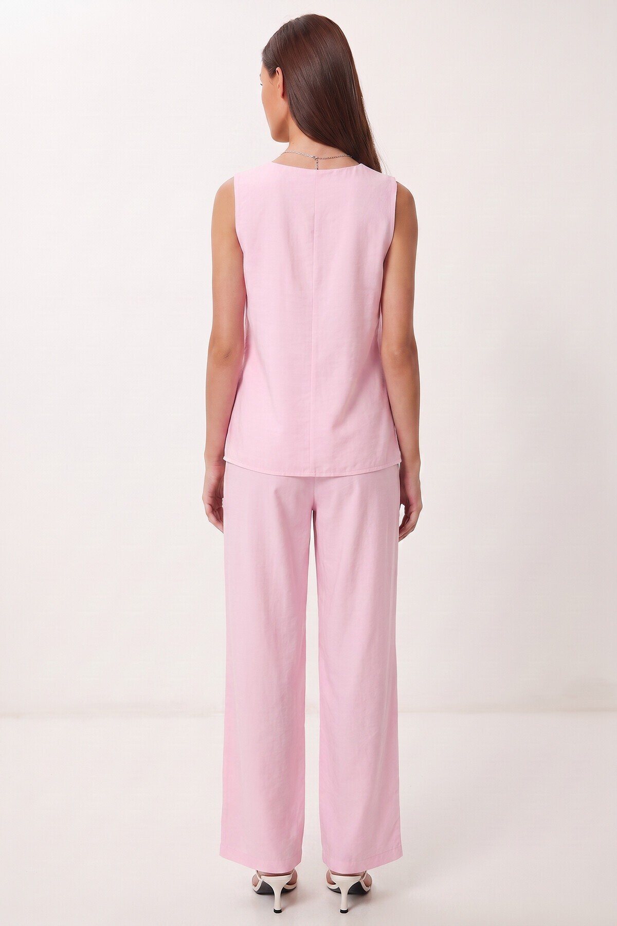 Modal Bluz Pantolon Takım ŞEKER PEMBE LMC0059