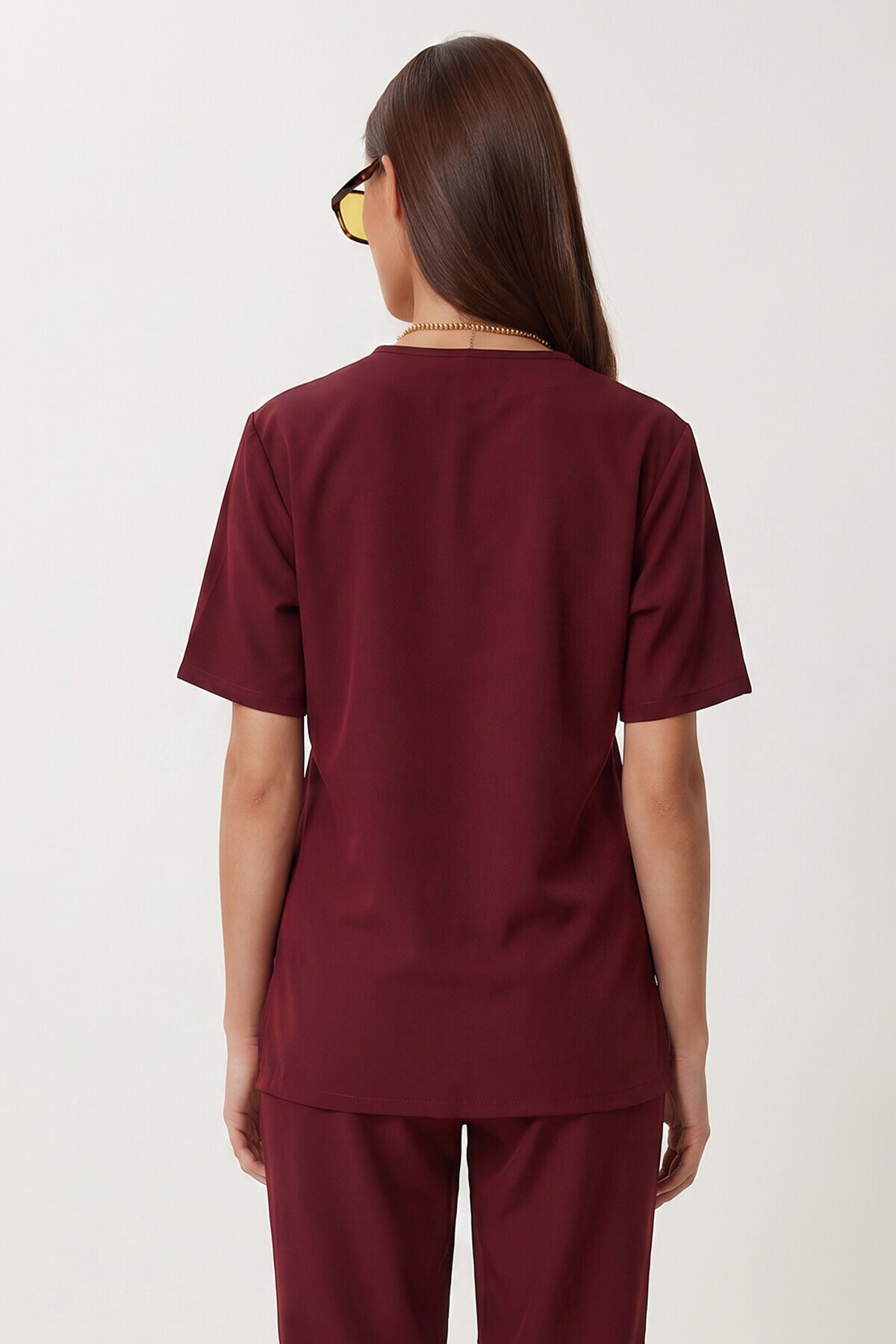 Taş Detaylı Örme Alt-Üst Takım BORDO LZV0068