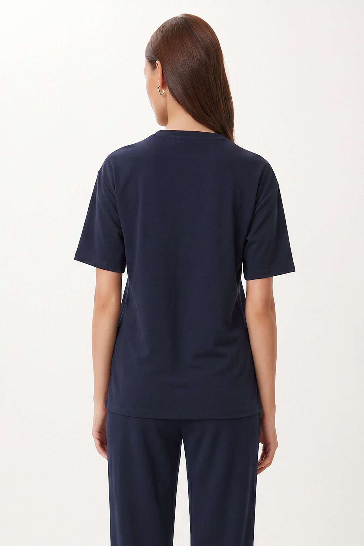 Taş Detaylı Örme Alt-Üst Takım LACİVERT LZV0068