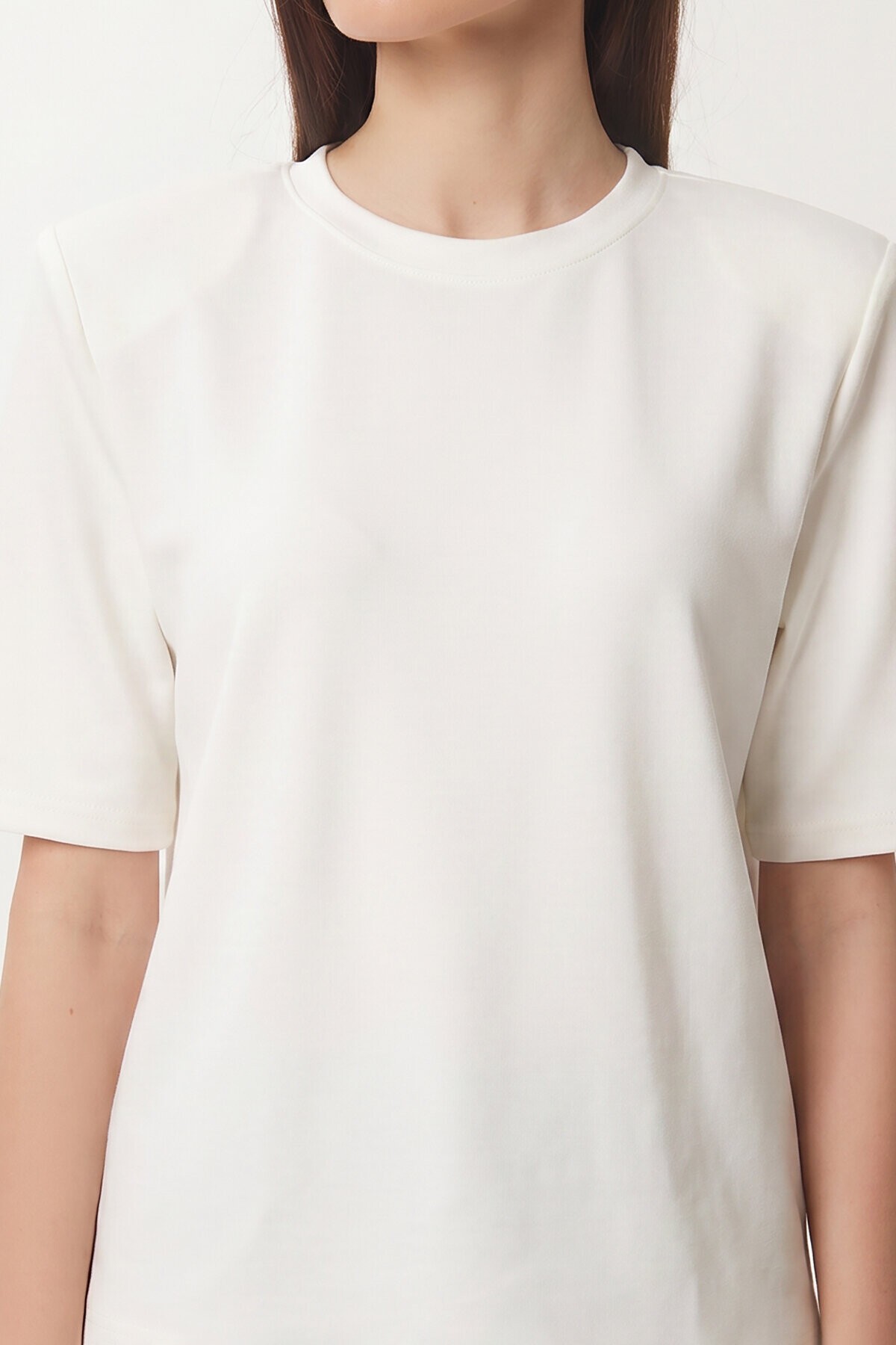 Vatkalı İnterlok Tshirt EKRU LUS0085