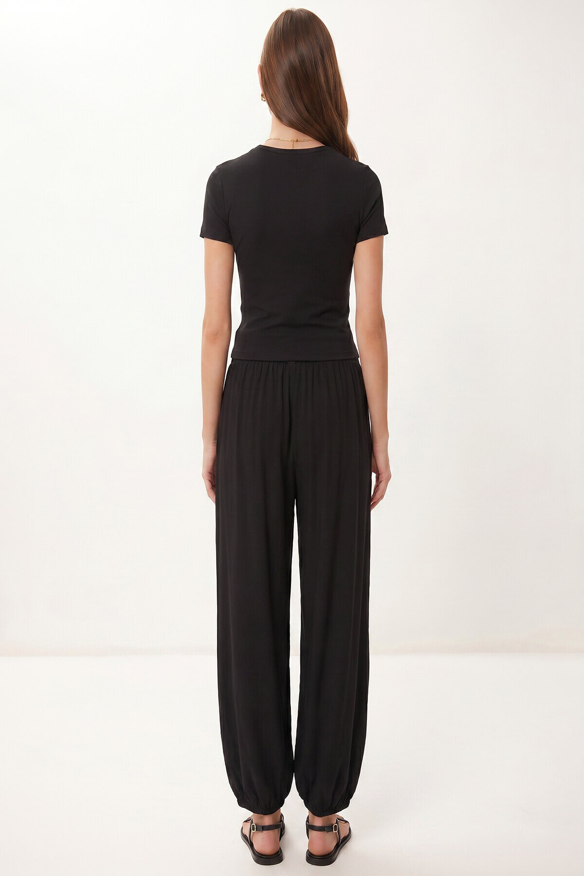 Yumuşak Dokulu Kaşmir Alt-Üst Takım SİYAH LFW0026