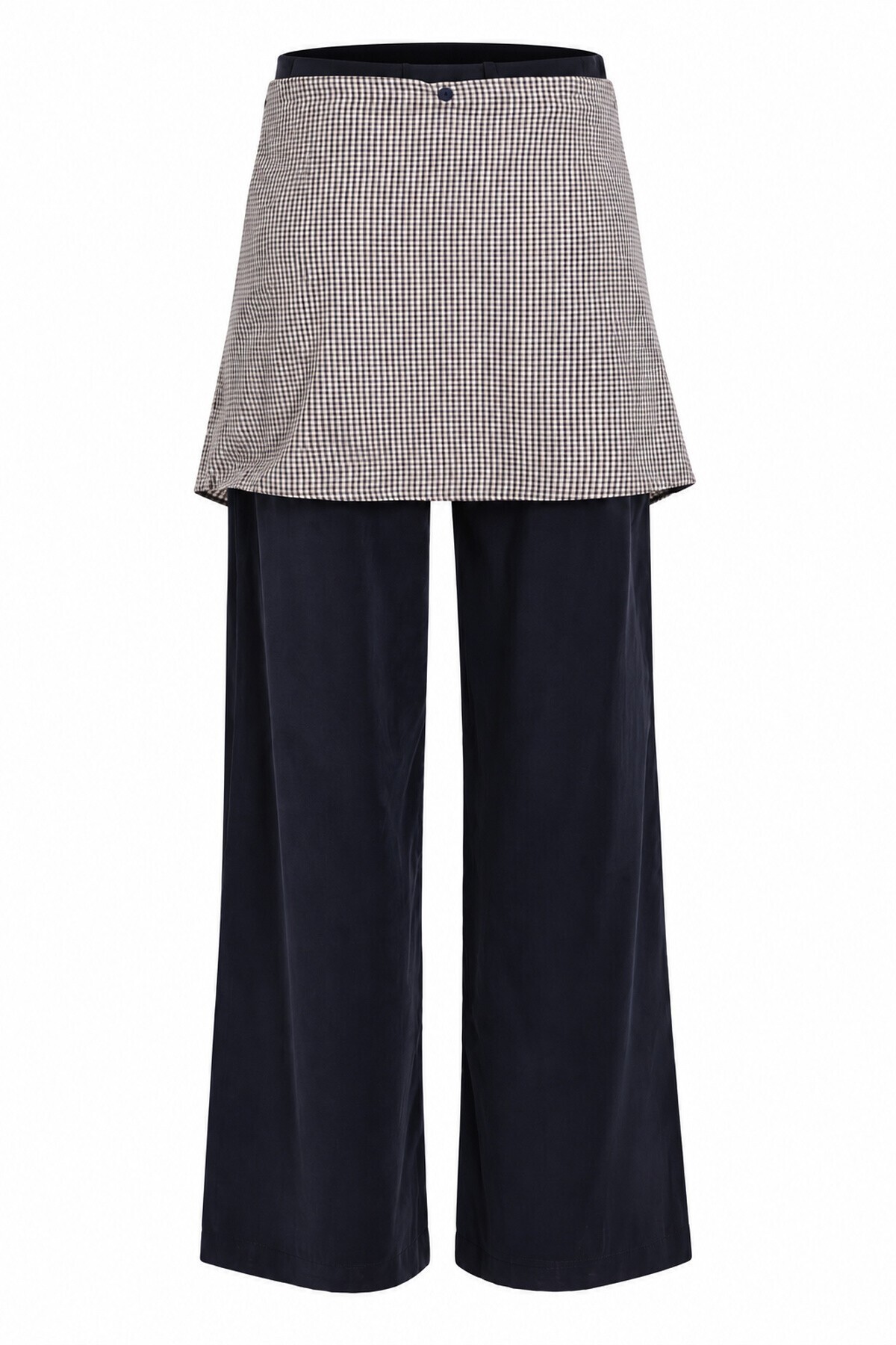Gömlek Bağlama Detaylı Tencel Pantolon LACİVERT LBY0074