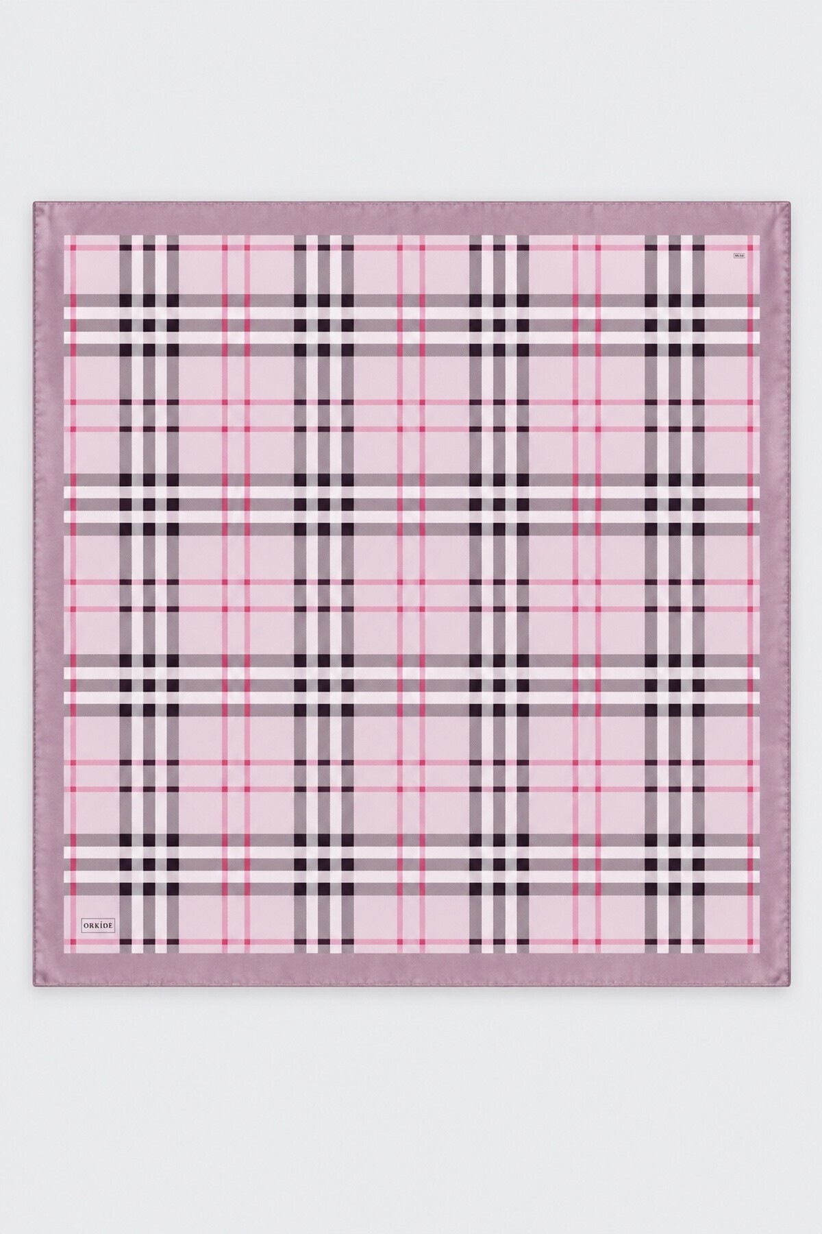 Desenli Fular Eşarp 90*90 PEMBE LNW0003
