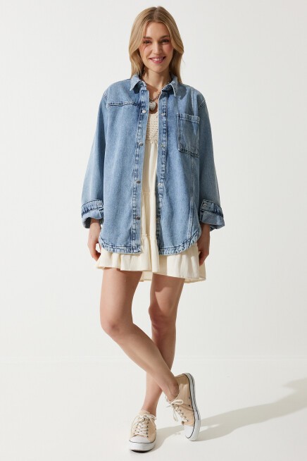 OVERSIZE DENİM CEKET