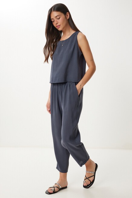 Kolsuz Bluz Pantolon Takım ANTRASİT LMC0058