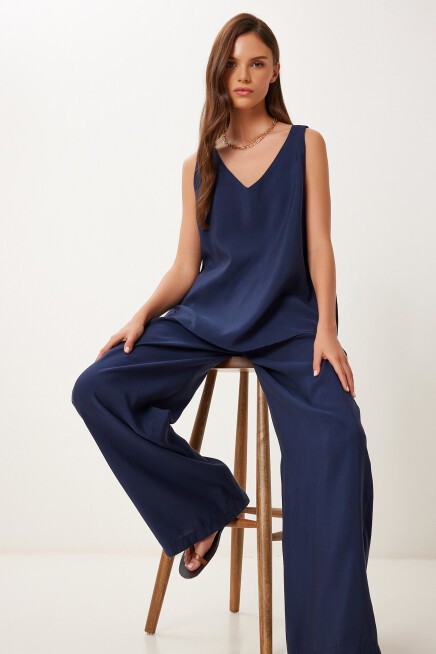 Modal Bluz Pantolon Takım LACİVERT LMC0059