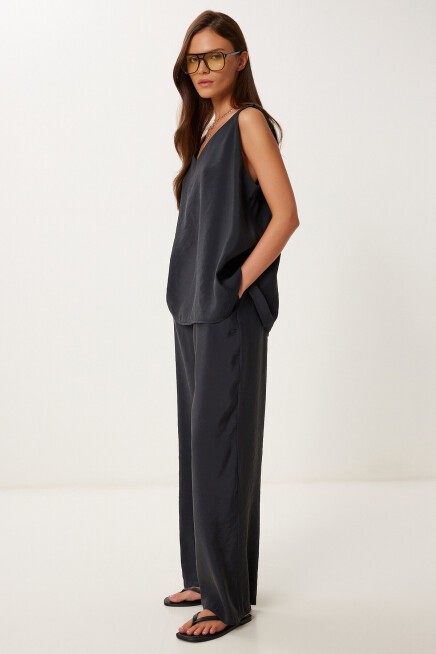 Modal Bluz Pantolon Takım SİYAH LMC0059