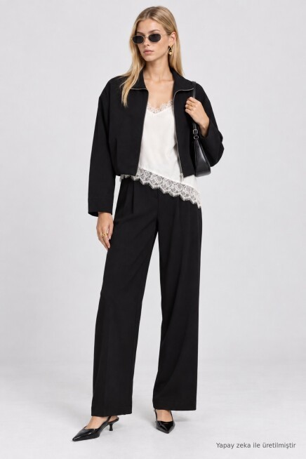 Bomber Ceket Pantolon Premium Selection Takım SİYAH LBY0100