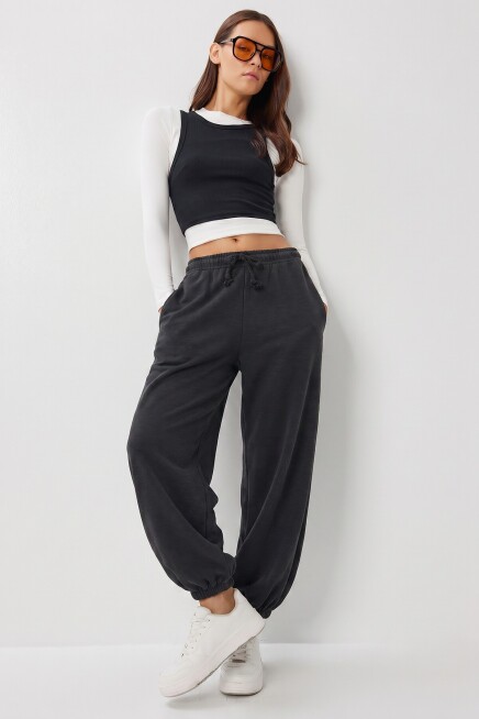 Cepli Modal Jogger Eşofman Altı ANTRASİT LUB0365