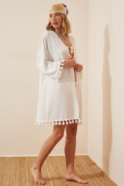 PÜSKÜLLÜ VİSKON KİMONO