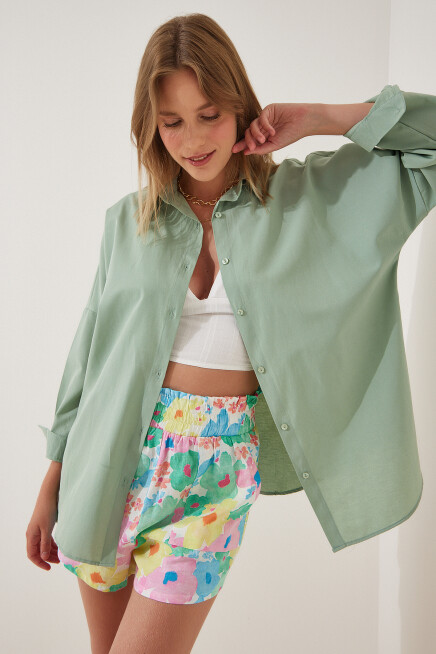 OVERSIZE UZUN BASIC GÖMLEK