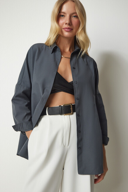 OVERSIZE UZUN BASİC GÖMLEK