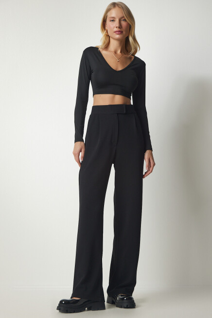 BELİ CIRTLI RAHAT DOKUMA PANTOLON