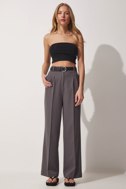 GENİŞ PAÇA MASKÜLEN DOKUMA PANTOLON