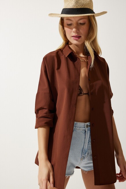 OVERSIZE UZUN BASIC GÖMLEK