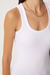2li Fitilli Kalın Askılı Örme Atlet KAHVERENGİ BEYAZ HHJ0001