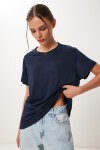 2’li Paket Basic Modal Örme T-shirt LACİVERT TAŞ HFN0002