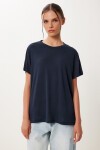 2’li Paket Basic Modal Örme T-shirt LACİVERT TAŞ HFN0002