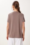 2’li Paket Basic Modal Örme T-shirt VİZON KAHVERENGİ HFN0002