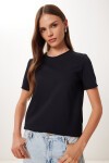 2’li Paket Basic Pamuklu Örme T-shirt SİYAH BEYAZ HUB0001