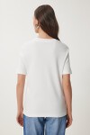 2li Paket Pamuklu Basic Örme T-shirt FÜME BEYAZ LAG0002
