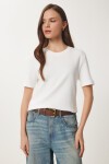2li Paket Pamuklu Basic Örme T-shirt KAHVERENGİ BEYAZ LAG0002