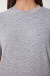 2li Paket Pamuklu Basic Örme T-shirt SİYAH GRİ MELANJ LAG0002