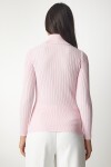 Balıkçı Yaka Fitilli Basic Kazak AÇIK PEMBE LBV0029