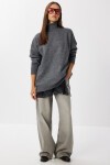 Balıkçı Yaka Oversize Triko Kazak GRİ LBV0011