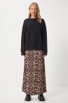 Basic Mevsimlik Modal Örme Sweatshirt SİYAH LAN0012