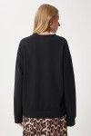 Basic Mevsimlik Modal Örme Sweatshirt SİYAH LAN0012