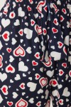 Desenli Yumuşak Dokulu Örme Pijama Altı LACİVERT KEMİK LCE0002