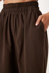 Keten Bluz Pantolon Takım KAHVERENGİ HRV0001