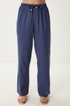 Keten Bluz Pantolon Takım LACİVERT HMC0001