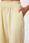 Keten Bluz Pantolon Takım SARI HRV0001