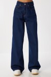 Kuşaklı Denim Ceket Pantolon Takım 1935 KOYU MAVİ LAN0075