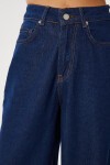 Kuşaklı Denim Ceket Pantolon Takım 1935 KOYU MAVİ LAN0075