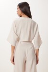 Modal Bluz Pantolon Takım KREM LBV0069