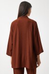 Örme Kimono Pantolon Takımı KAHVERENGİ LBY0001