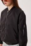 Oversize Mevsimlik Bomber Ceket SİYAH LAX0004