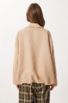 Oversize Suni Süet Bomber Ceket BEJ LAN0081