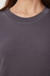 Pamuklu Basic Örme T-shirt FÜME LAG0001