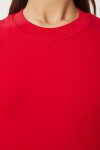 Pamuklu Basic Örme T-shirt KIRMIZI LAG0001