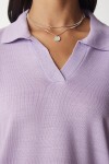Polo Yaka Basic Kazak LİLA LBV0015