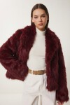 Suni Kürk Ceket BORDO LAX0001