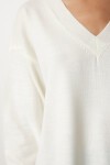 V Yaka Oversize Triko Kazak KEMİK LBV0026